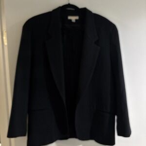 Women's Brooks Brothers Vintage Black Blazer Size 12 100% Wool